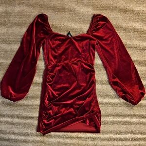 Cider Red Long Sleeve Dress